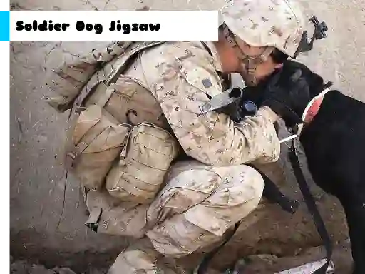 Igra Soldier Dog Jigsaw online