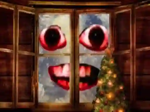 Igra New Year: Santa Claus outside the window online