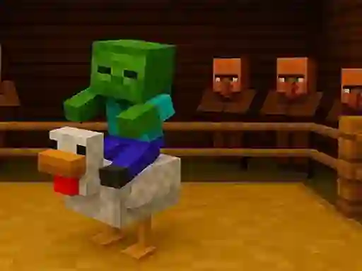 Igra Chicken Jockey hidden lava chicken online