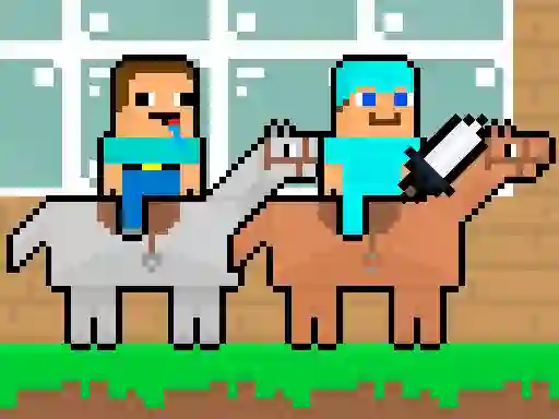 Igra Noob vs Pro HorseCraft online