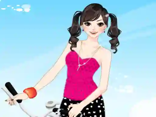 Igra Bicycle Girl Dressup online