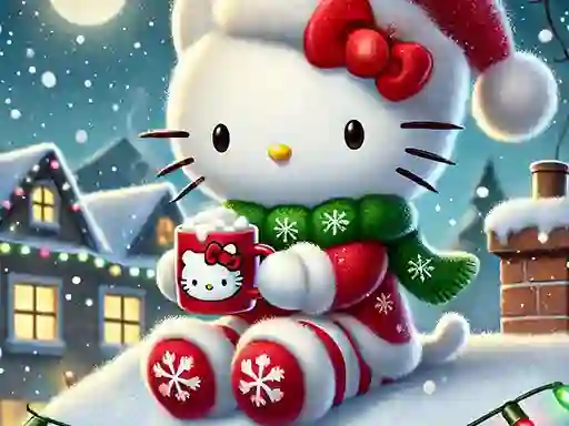 Igra Hello Kitty Christmas Puzzle online