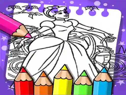 Igra Cinderella Color Book online