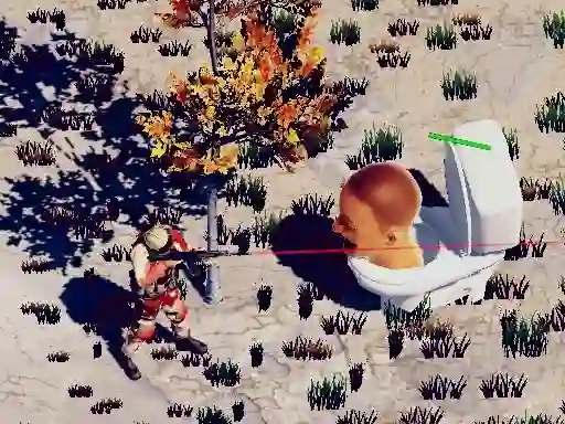 Igra TopDown Skibidi Toilet Shooting online