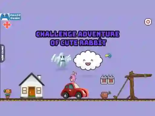 Igra Challenge adventure of cute rabbit online