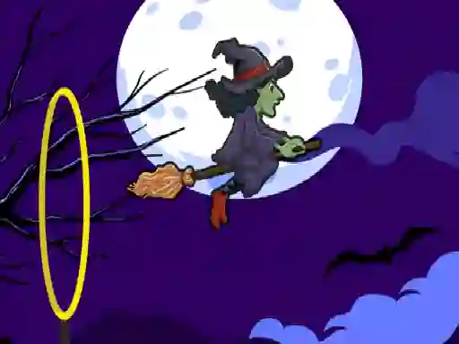 Igra Flying witch halloween online