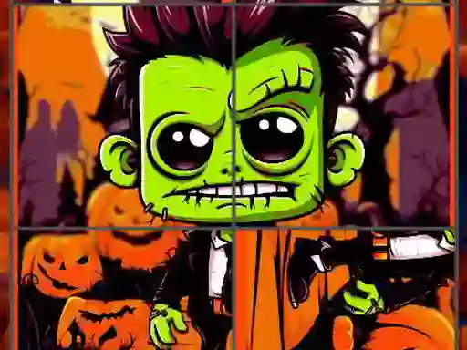 Igra Franky & Vampire Halloween Puzzle online