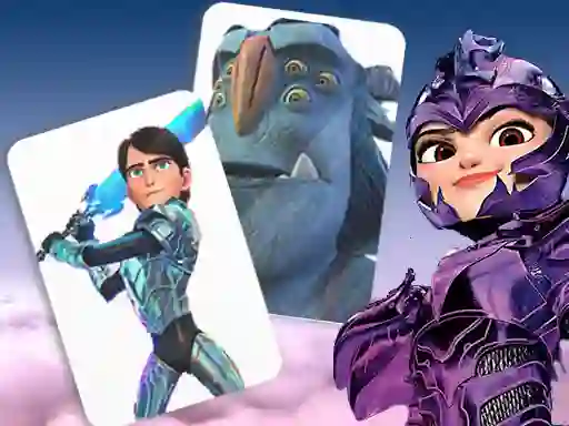 Igra Trollhunters Rise of The Titans Memory Card Match online