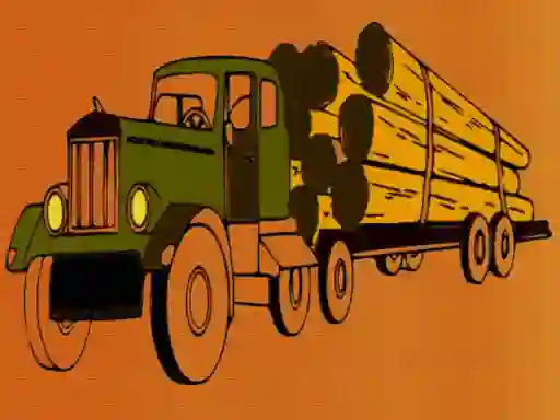 Igra Logging Trucks Coloring online