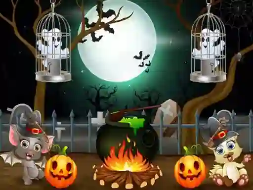 Igra Halloween Twin Ghosts Rescue online