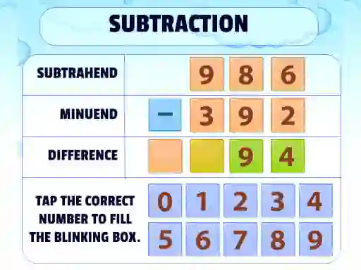 Igra Subtraction Practice online
