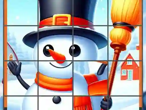 Igra Happy Snowman Puzzle online