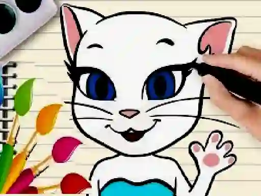 Igra Talking Angela Coloring Book online