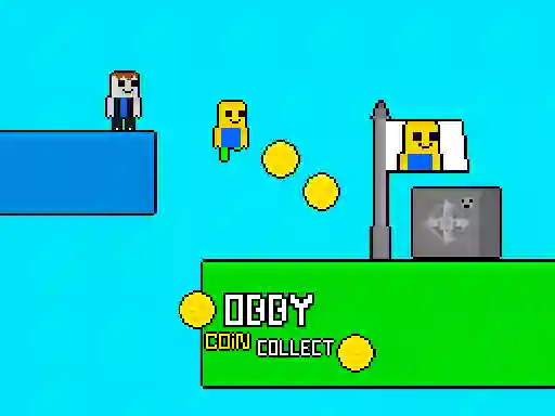 Igra Obby vs Bacon Rainbow Parkour online
