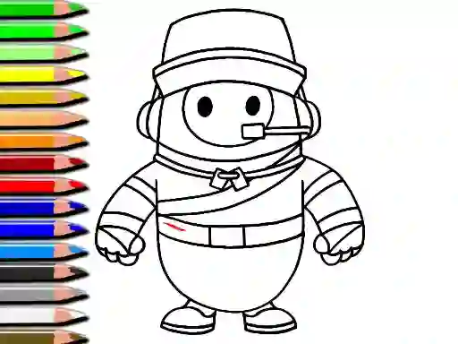 Igra Fall Guys Halloween Coloring Book online