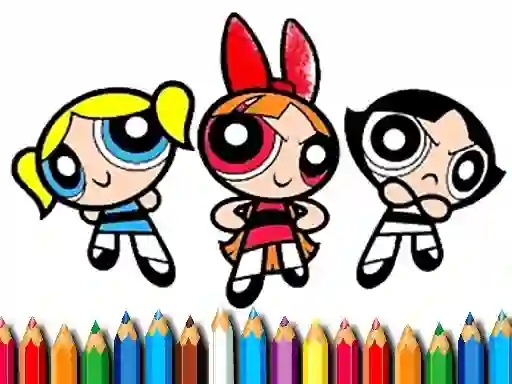 Igra PowerPuff Girls Coloring Book online