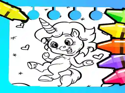 Igra Magical Unicorn Coloring Pages online