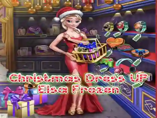 Igra Elsa Frozen Christmas Dress up online