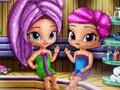Igra Shimmer and Shine: pjenušavi ginovi u sauni  online