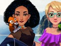 Igra Jasmine i Rapunzel u kampu  online