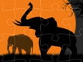 Igra Slon Silueta Jigsaw  online