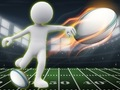 Igra Stickman Ragbi trčanje i udarac  online