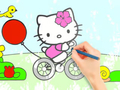 Igra Bojanka: Hello Kitty biciklira  online