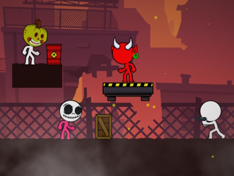 Igra Stickman Night preživjeti online