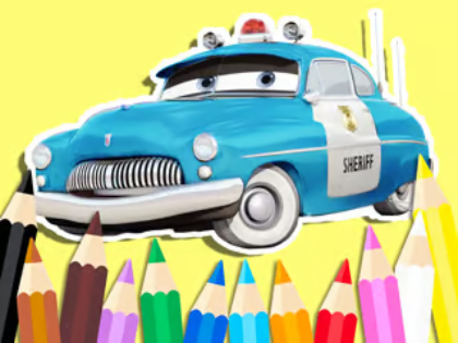 Igra Bojanka: Automobili Šerif  online