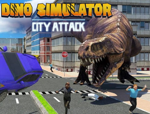Igra Dino simulator City Attack online