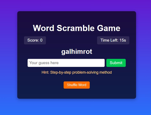 Igra Word Scramble Game Challenge online