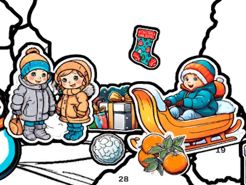 Igra Knjiga s naljepnicama Puzzle: Boja po broju  online