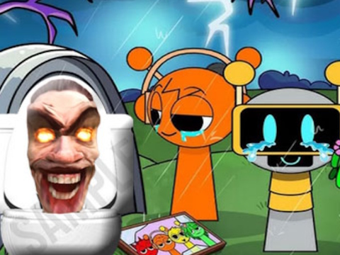 Igra Dvorac Sprunki Panic Skibidi WC  online