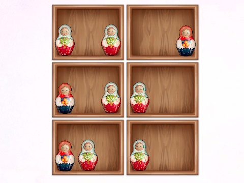 Igra Poredajte po policama matryoshka!  online