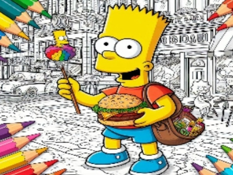 Igra Povratak u školu Simpsons bojanje knjige  online