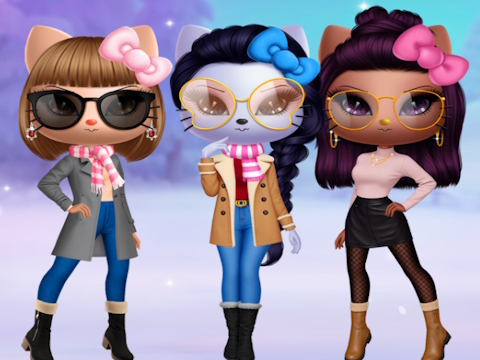 Igra Kitty Squad zimska oblačenja  online