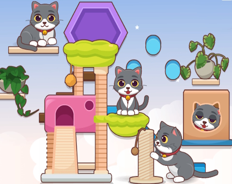 Igra Dekor moj: kitty zid  online