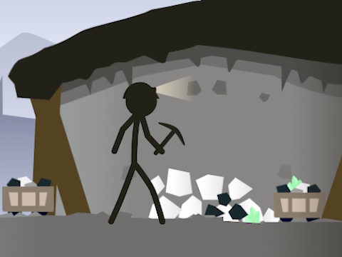 Igra Simulator rudarstva Stickman  online