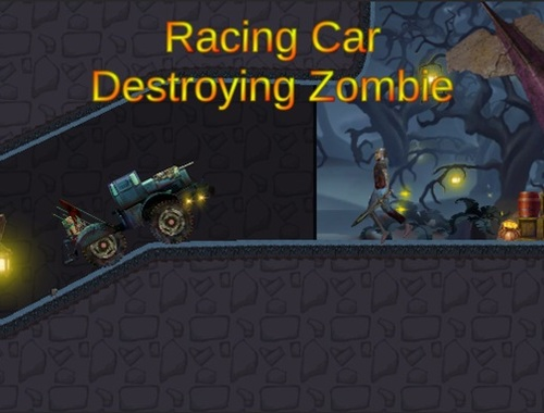 Igra Trkački automobil uništavajući zombi  online