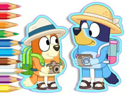 Igra Knjiga za bojanje: Bluey kampiranje  online