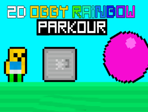Igra 2d Obby Rainbow Parkour  online