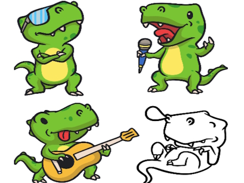 Igra Kliknite i boje dinosaure  online