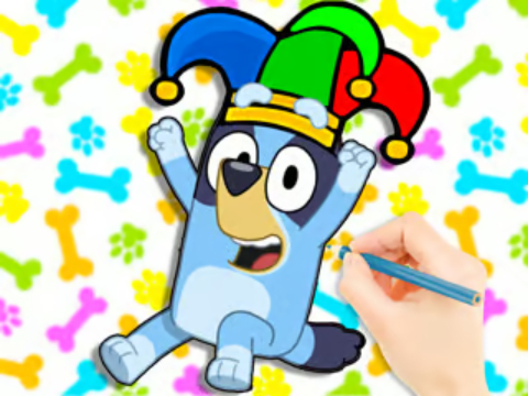 Igra Knjiga za bojanje: Clown Bluey  online