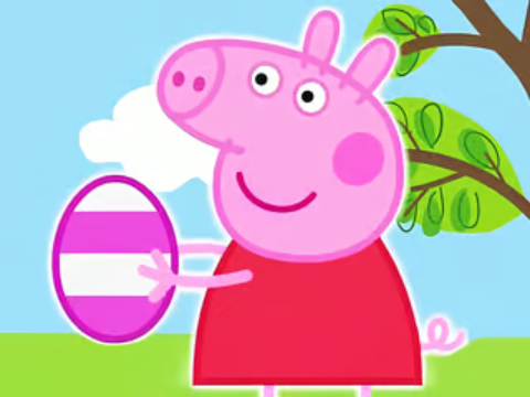 Igra Zagonetka za jigsaw: Peppa svinja uskršnja jaja  online