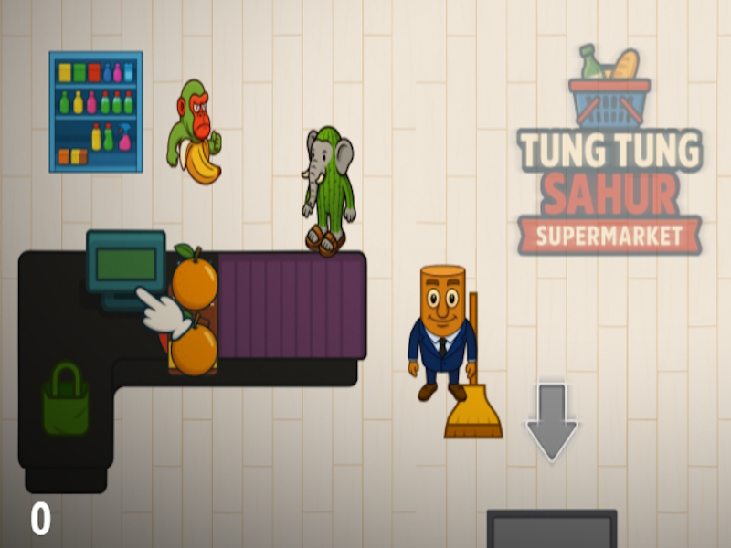 Igra Supermarket Tung Tung Sahur online